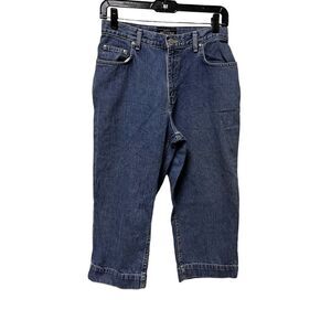 Sonoma Women's Size 6 Blue Jeans Straight Crop Medium Wash Cotton Blend